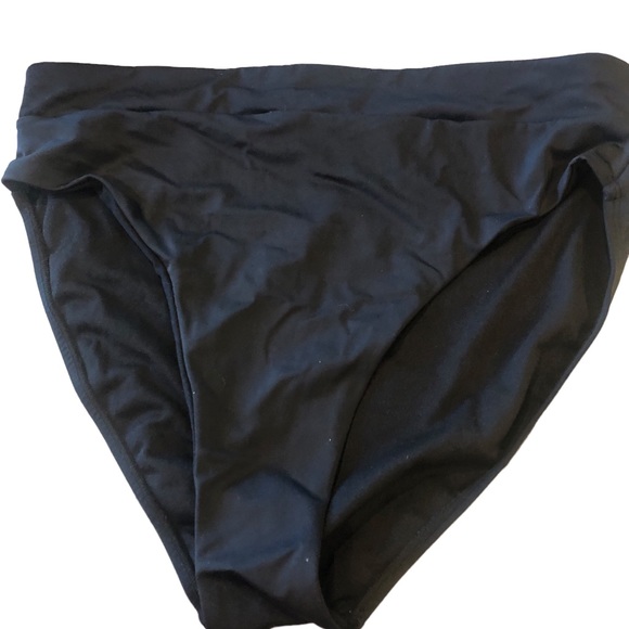 XXL bathing suit bikini 52” band that ties 34” chest 30” waist stretch black - Picture 4 of 7